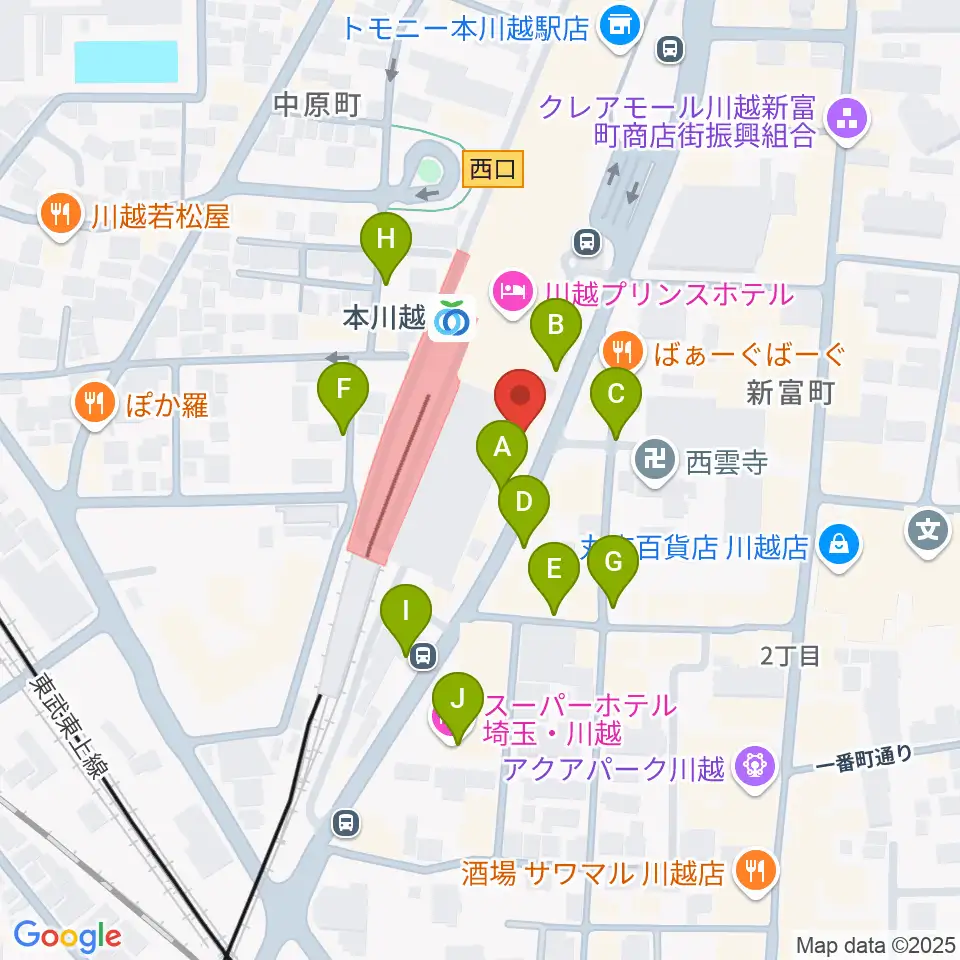 川越ステップヘブン周辺の駐車場・コインパーキング一覧地図