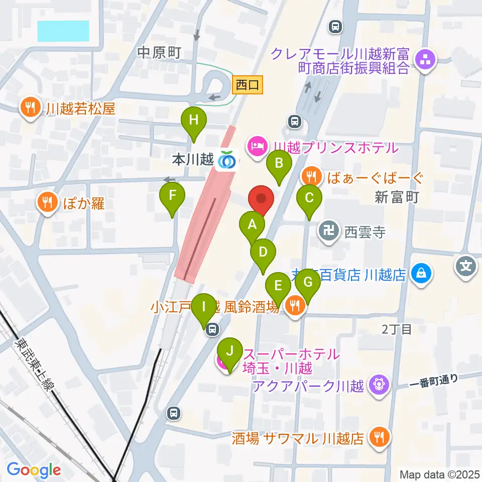 川越ステップヘブン周辺の駐車場・コインパーキング一覧地図