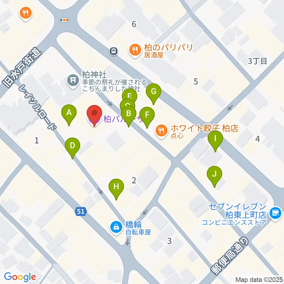 柏PALOOZA周辺の駐車場・コインパーキング一覧地図