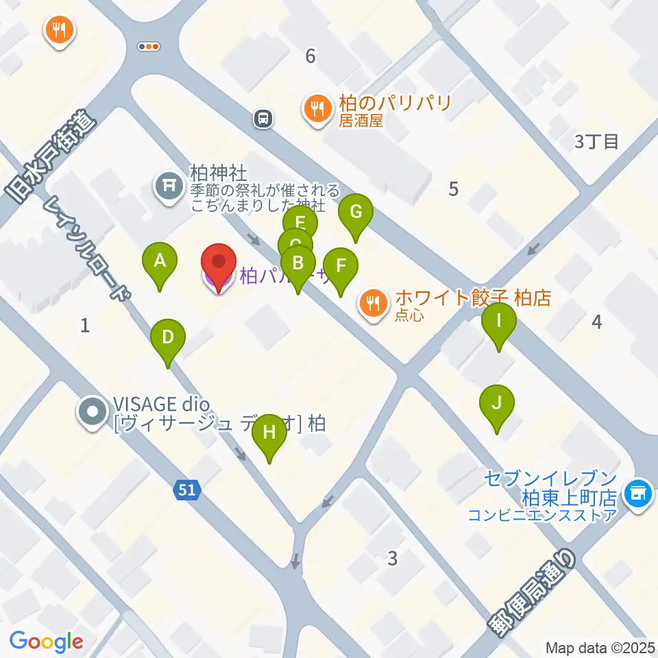 柏PALOOZA周辺の駐車場・コインパーキング一覧地図