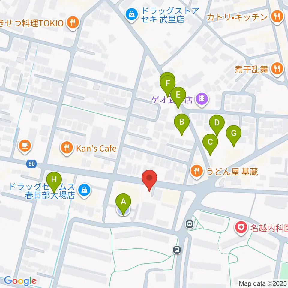 小宅楽器周辺の駐車場・コインパーキング一覧地図