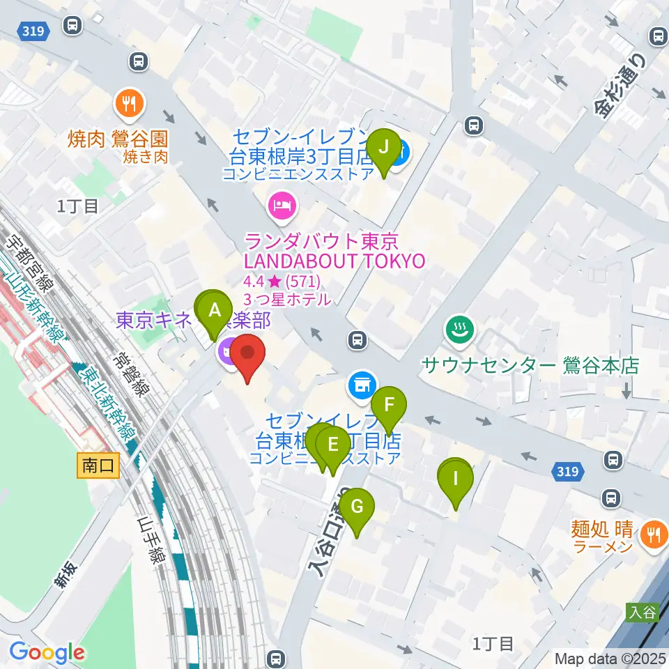 東京キネマ倶楽部周辺の駐車場・コインパーキング一覧地図