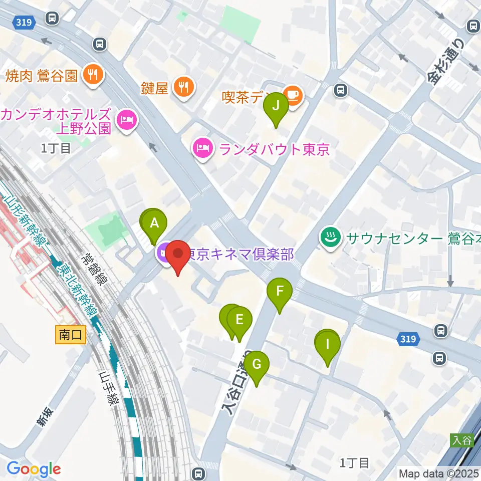 東京キネマ倶楽部周辺の駐車場・コインパーキング一覧地図