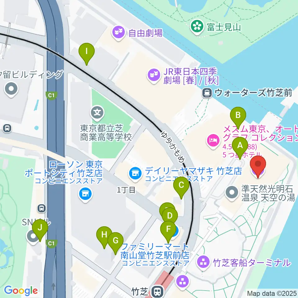 ニューピアホール周辺の駐車場・コインパーキング一覧地図