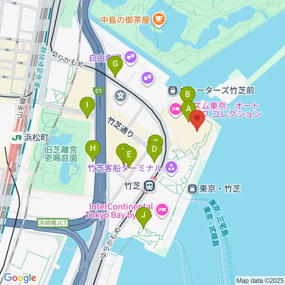 ニューピアホール周辺の駐車場・コインパーキング一覧地図