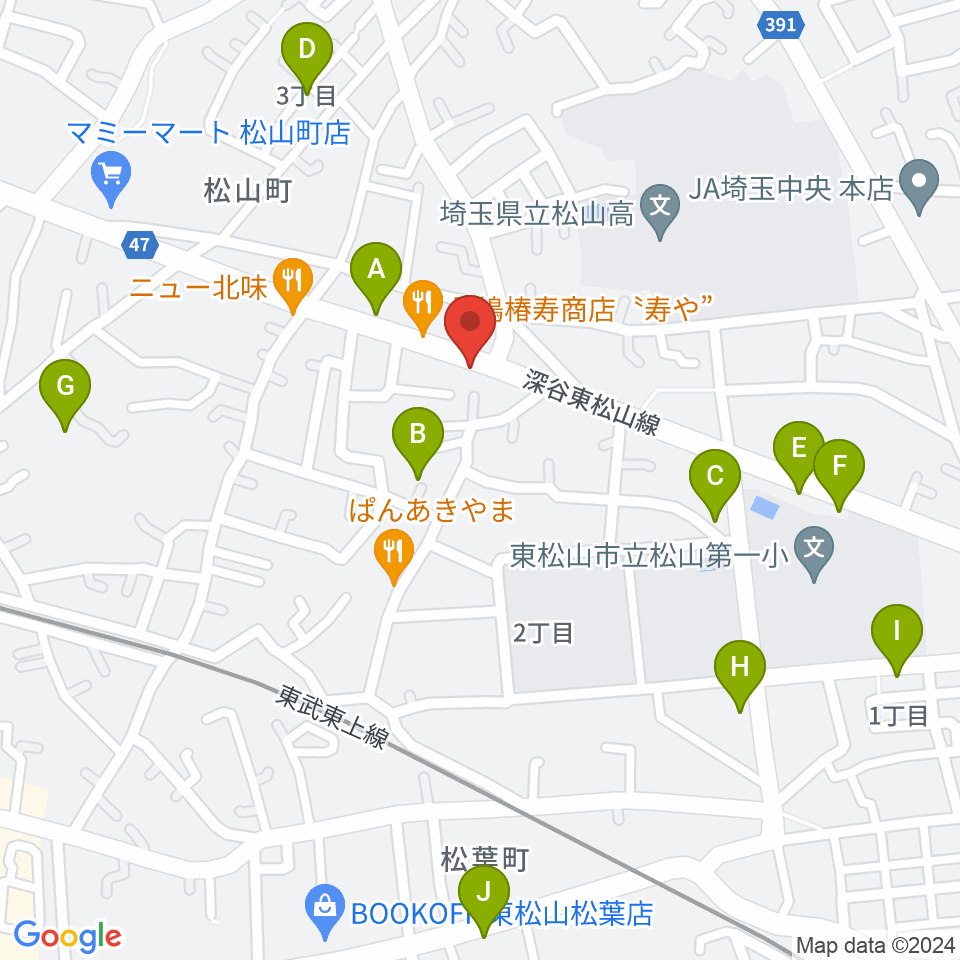 杉田楽器店周辺の駐車場・コインパーキング一覧地図