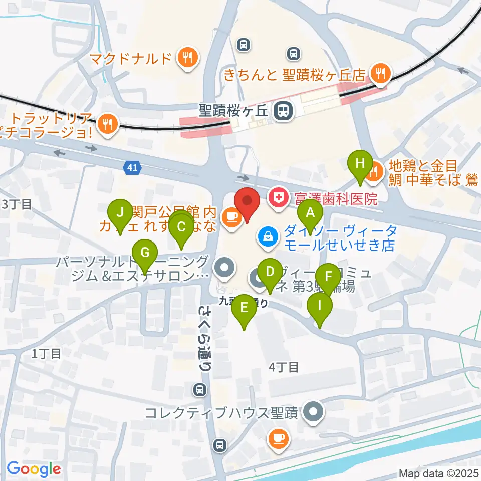 関戸公民館周辺の駐車場・コインパーキング一覧地図