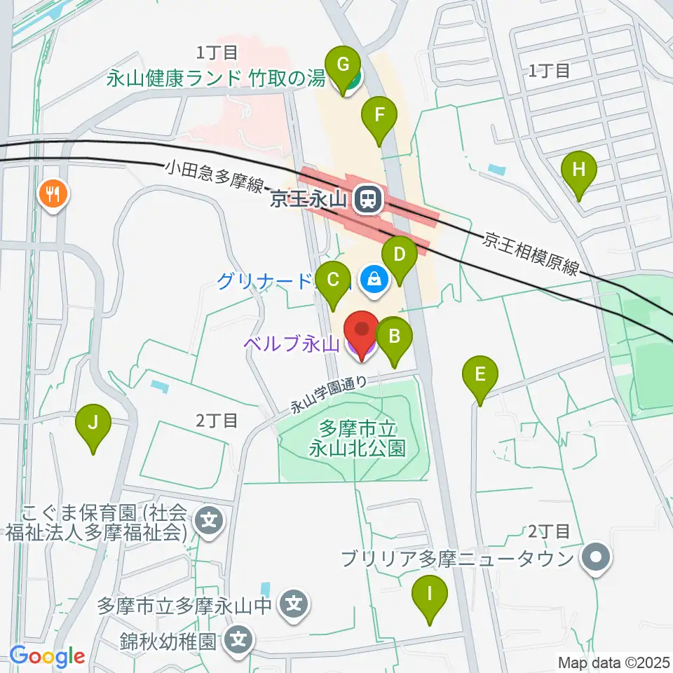 ベルブ永山周辺の駐車場・コインパーキング一覧地図
