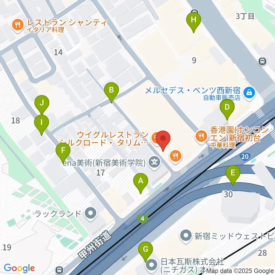 初台WALL周辺の駐車場・コインパーキング一覧地図