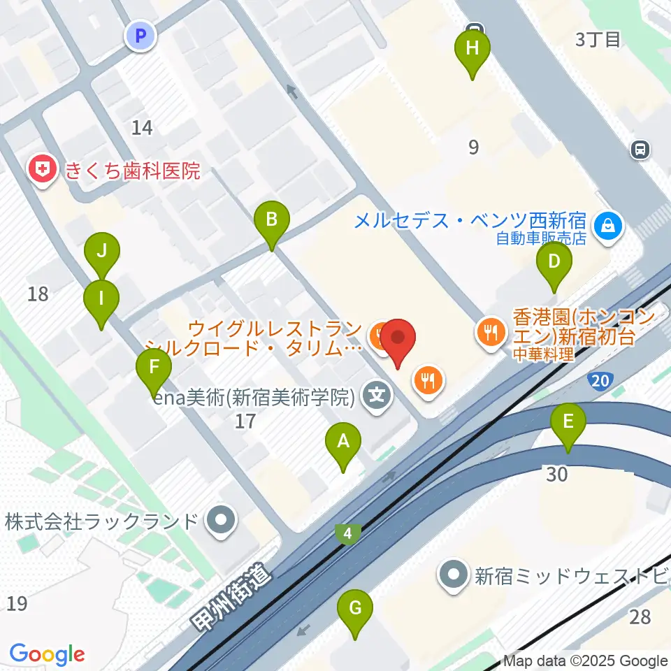 初台WALL周辺の駐車場・コインパーキング一覧地図