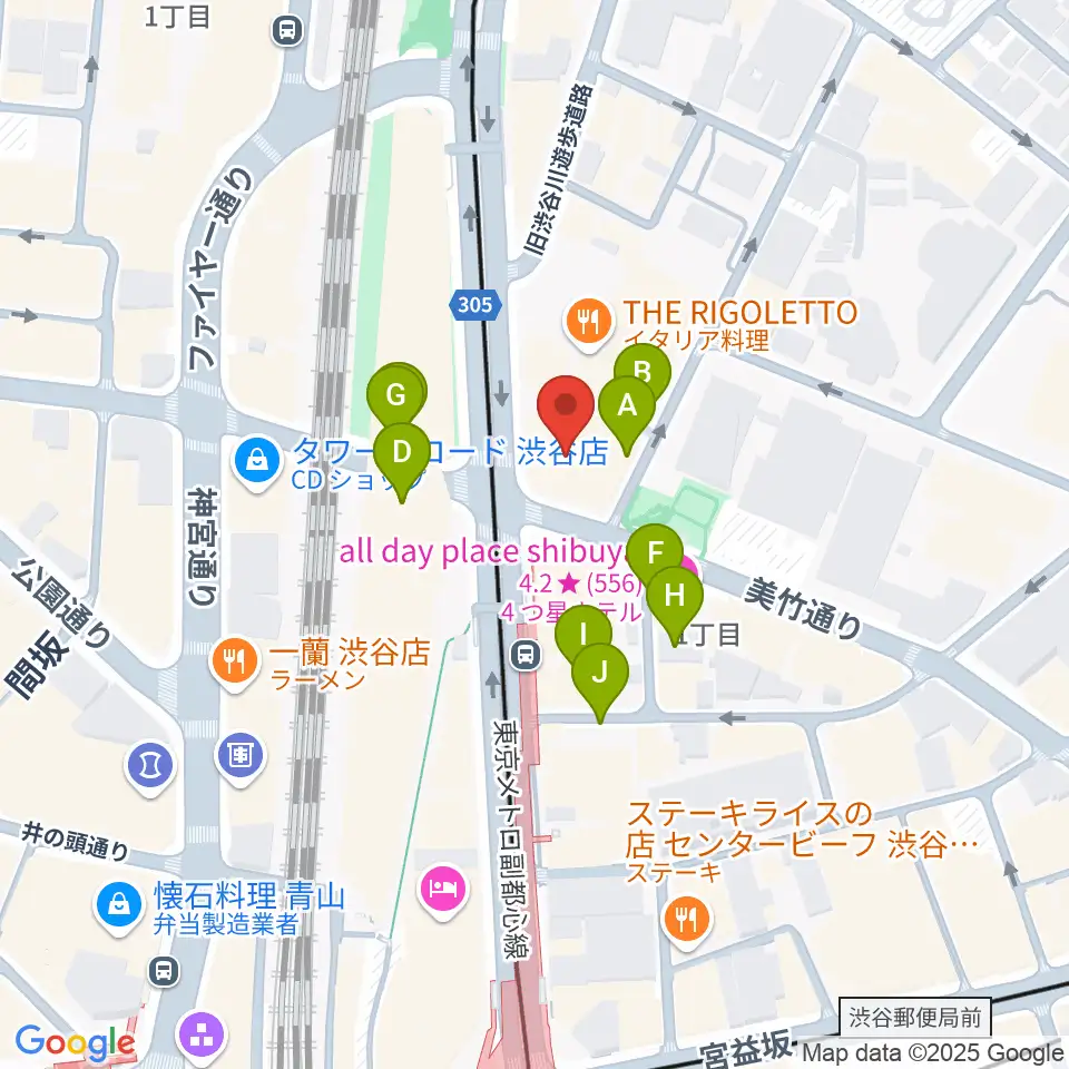 東京カルチャーカルチャー周辺の駐車場・コインパーキング一覧地図