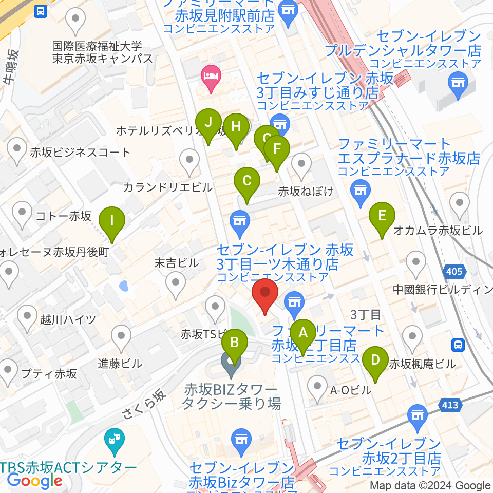 赤坂COUNTRY HOUSE周辺の駐車場・コインパーキング一覧地図