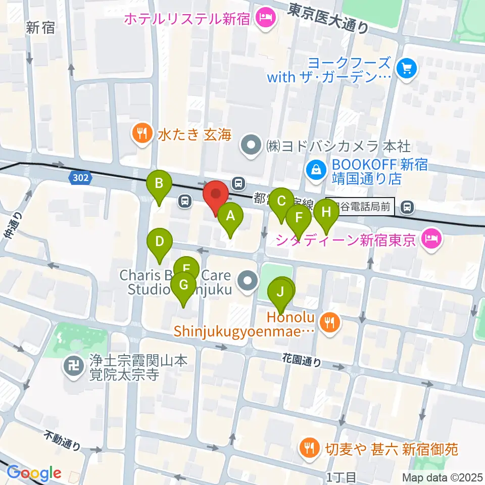 新宿カールモール周辺の駐車場・コインパーキング一覧地図