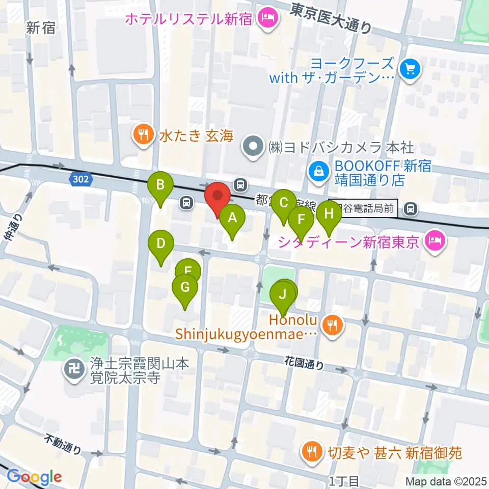 新宿カールモール周辺の駐車場・コインパーキング一覧地図