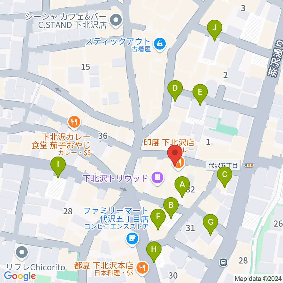 下北沢BAR? CCO周辺の駐車場・コインパーキング一覧地図