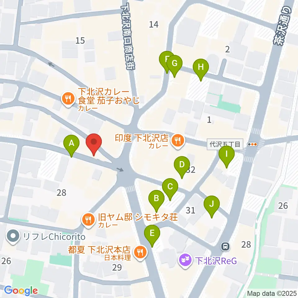 下北沢lete周辺の駐車場・コインパーキング一覧地図