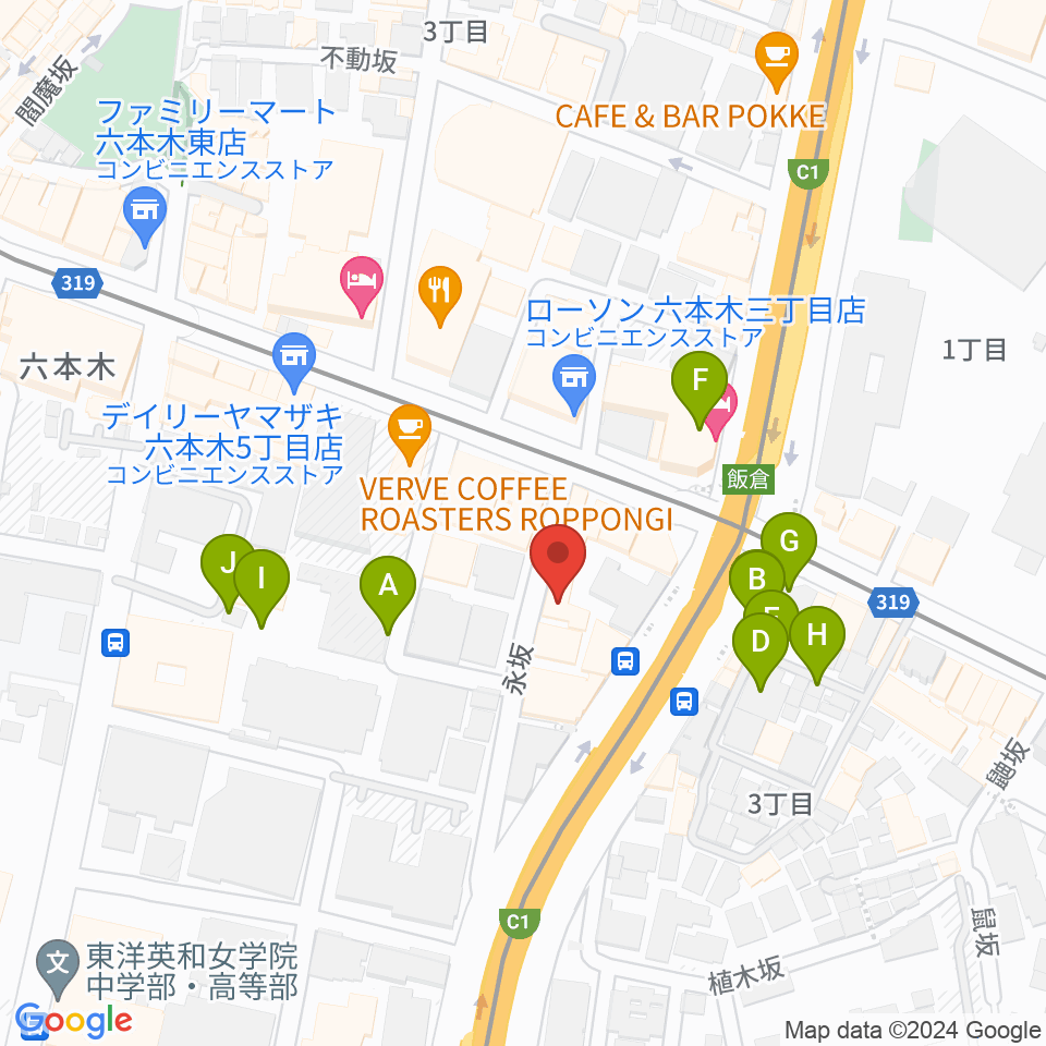 六本木ホオキパスクエア周辺の駐車場・コインパーキング一覧地図