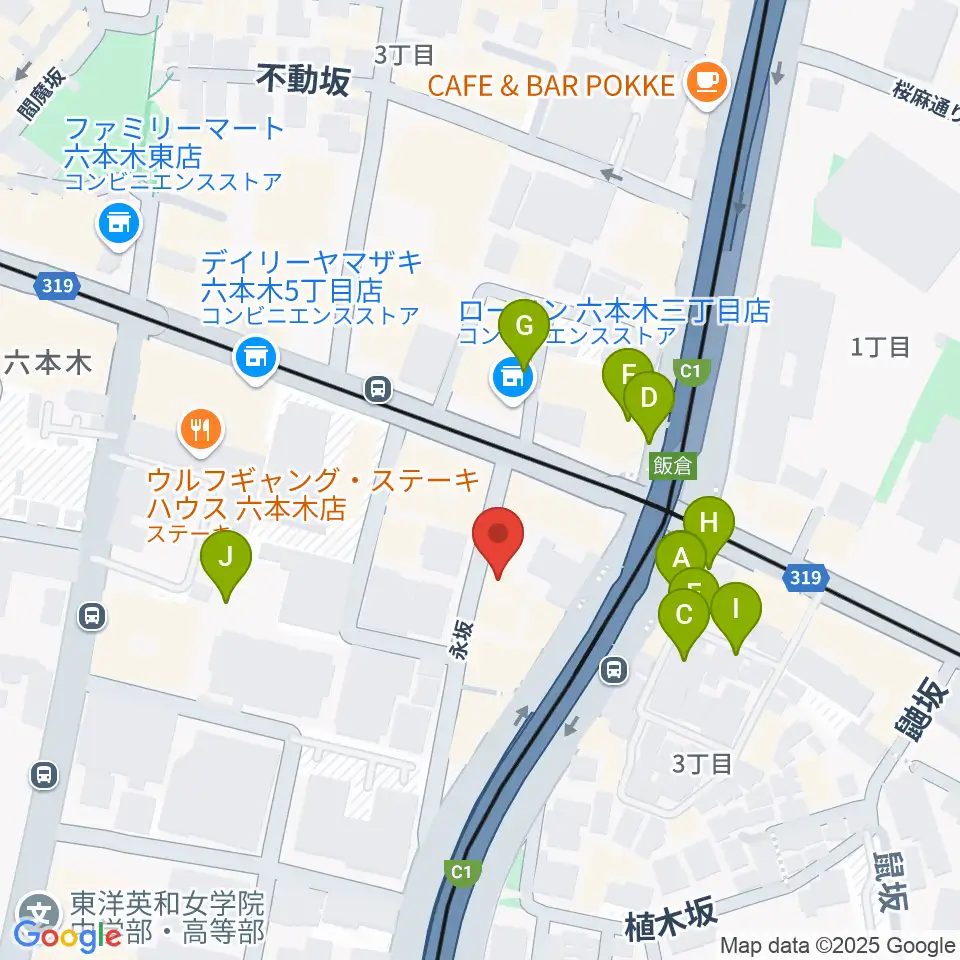 六本木ホオキパスクエア周辺の駐車場・コインパーキング一覧地図