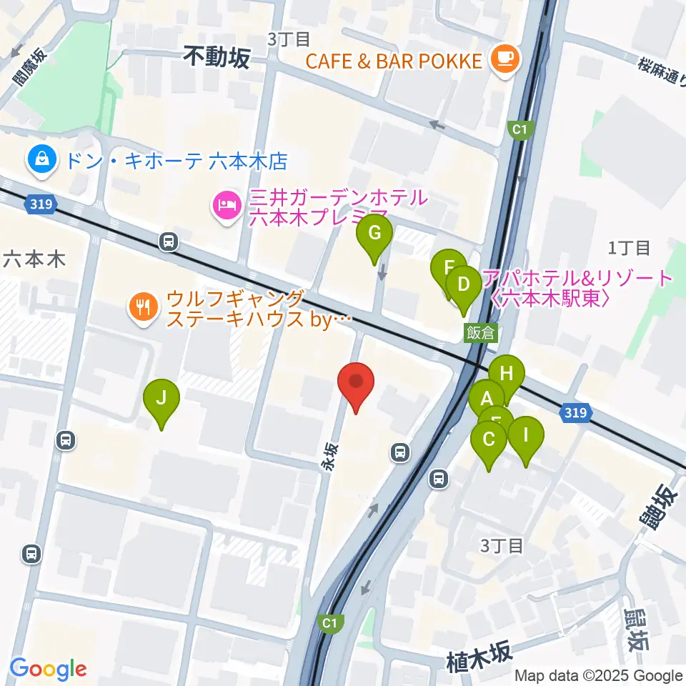 六本木ホオキパスクエア周辺の駐車場・コインパーキング一覧地図