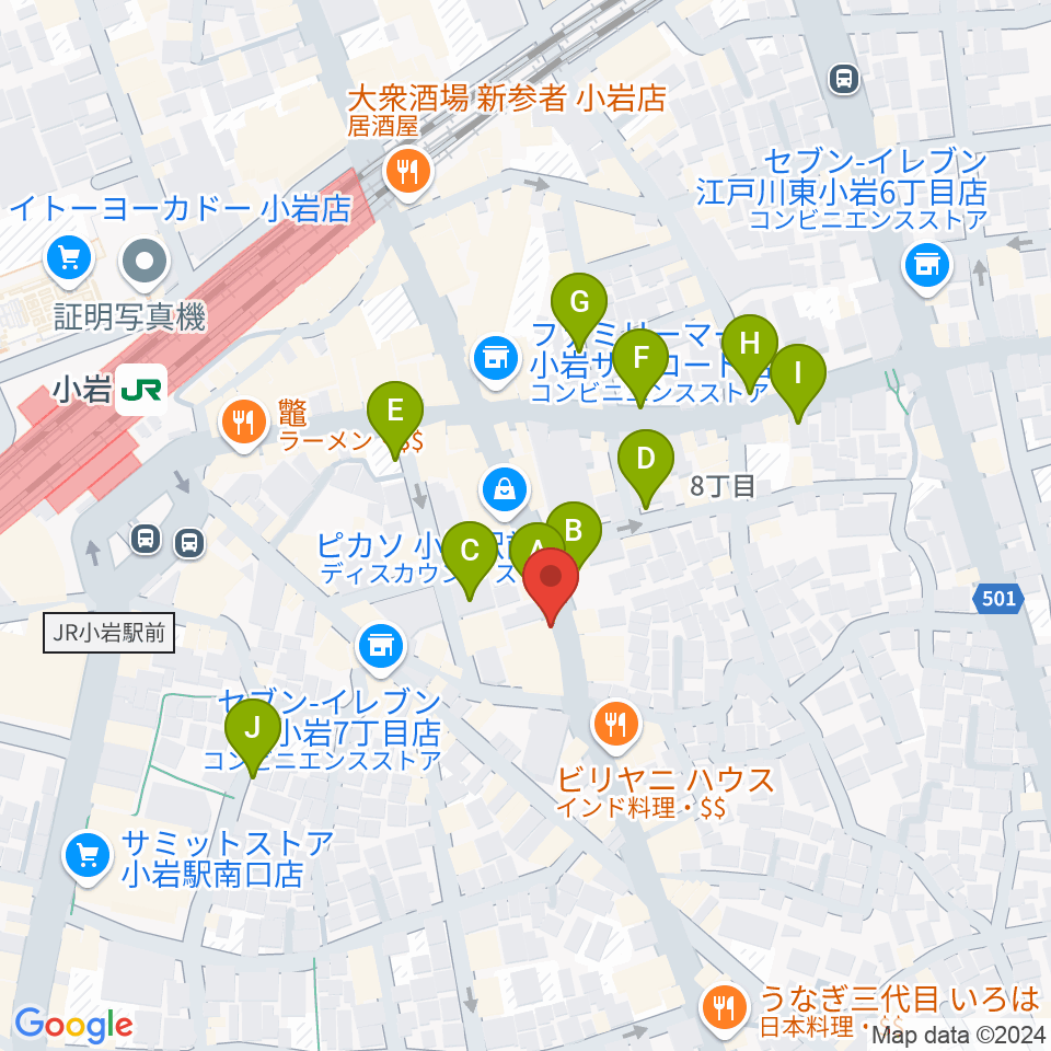 小岩BUSHBASH周辺の駐車場・コインパーキング一覧地図