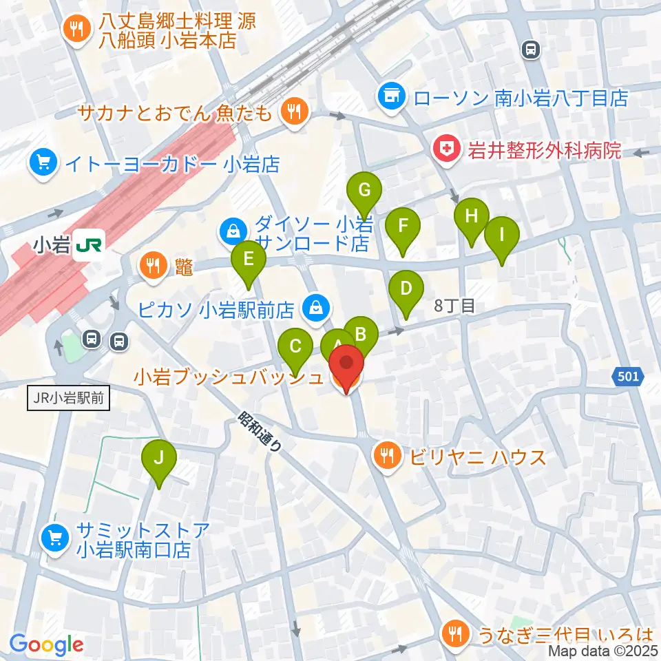 小岩BUSHBASH周辺の駐車場・コインパーキング一覧地図