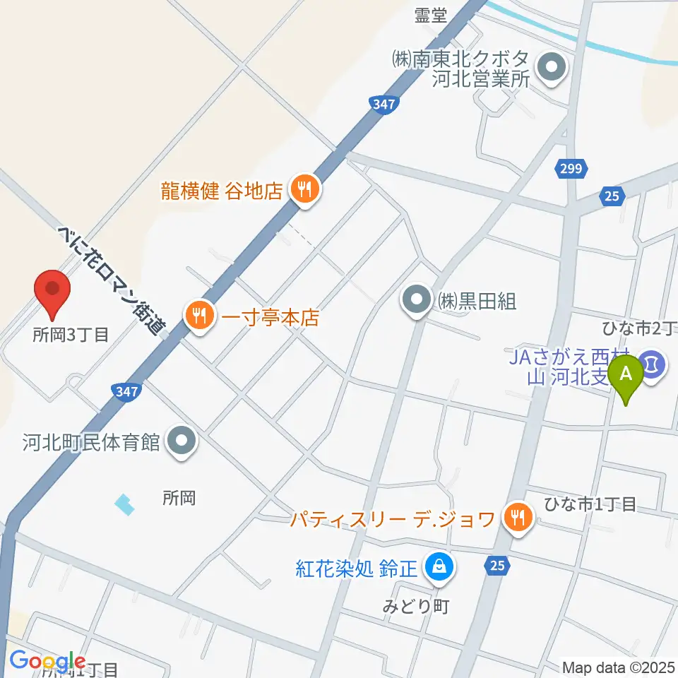 河北町総合交流センター サハトべに花周辺の駐車場・コインパーキング一覧地図