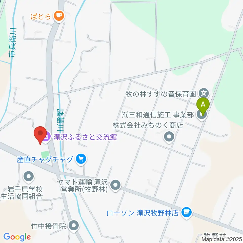 滝沢ふるさと交流館周辺の駐車場・コインパーキング一覧地図
