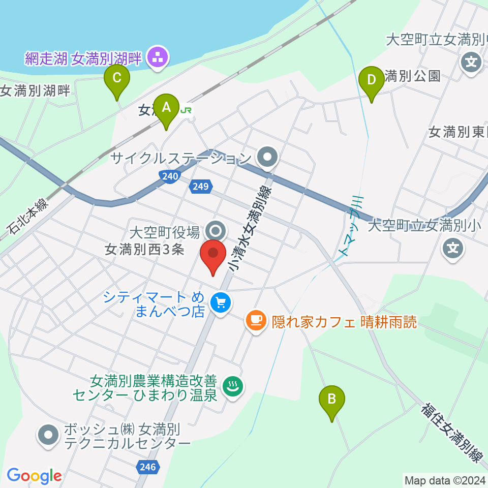 大空町教育文化会館周辺の駐車場・コインパーキング一覧地図