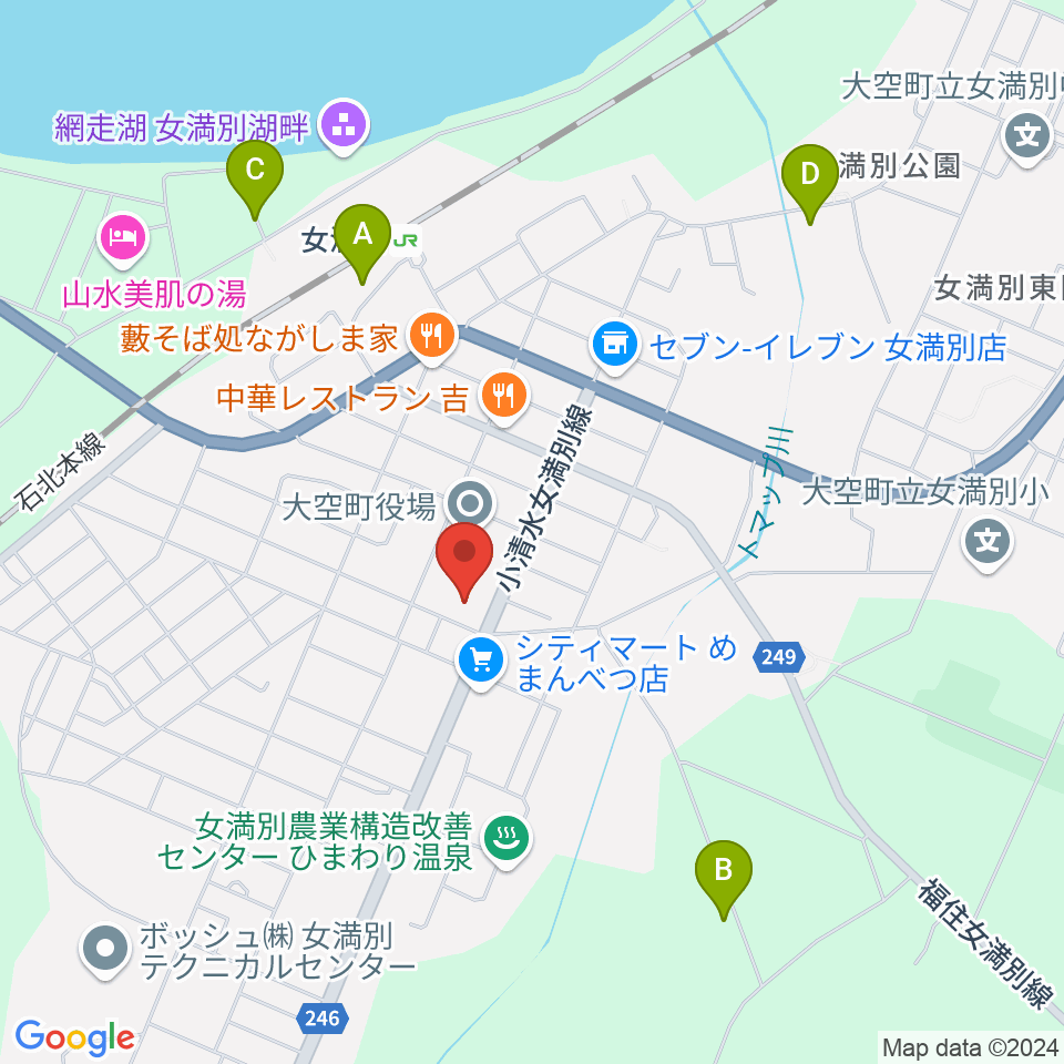 大空町教育文化会館周辺の駐車場・コインパーキング一覧地図