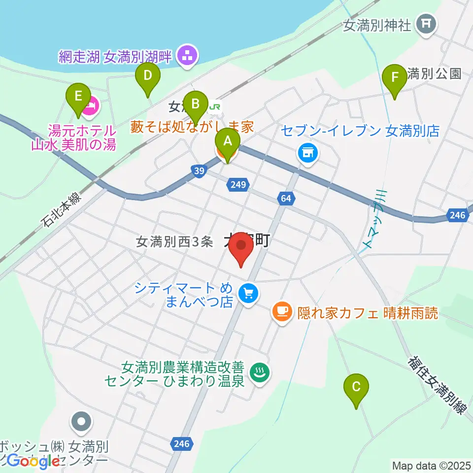 大空町教育文化会館周辺の駐車場・コインパーキング一覧地図