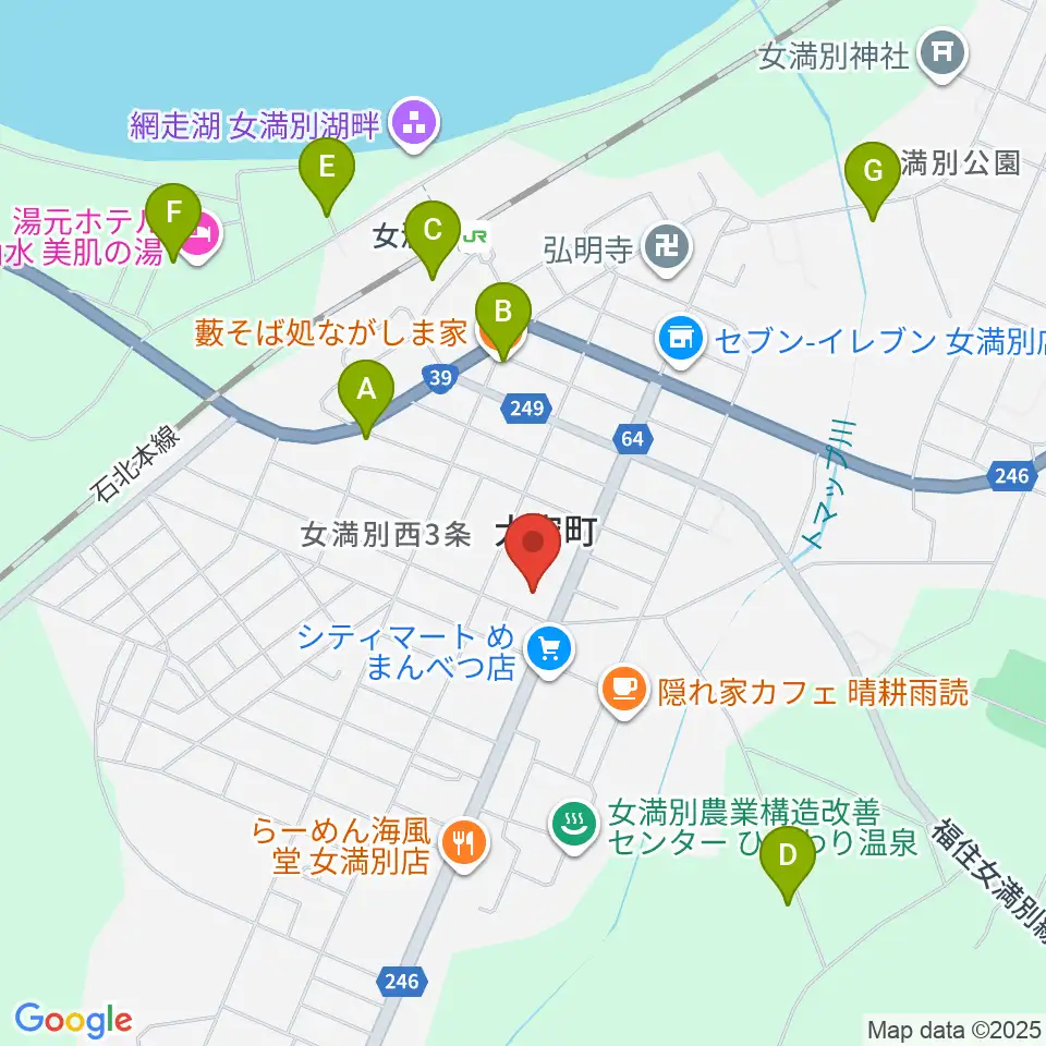 大空町教育文化会館周辺の駐車場・コインパーキング一覧地図