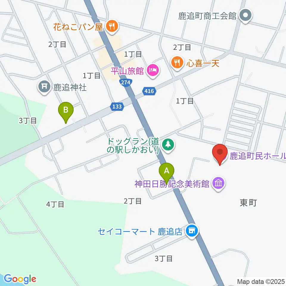 鹿追町民ホール周辺の駐車場・コインパーキング一覧地図
