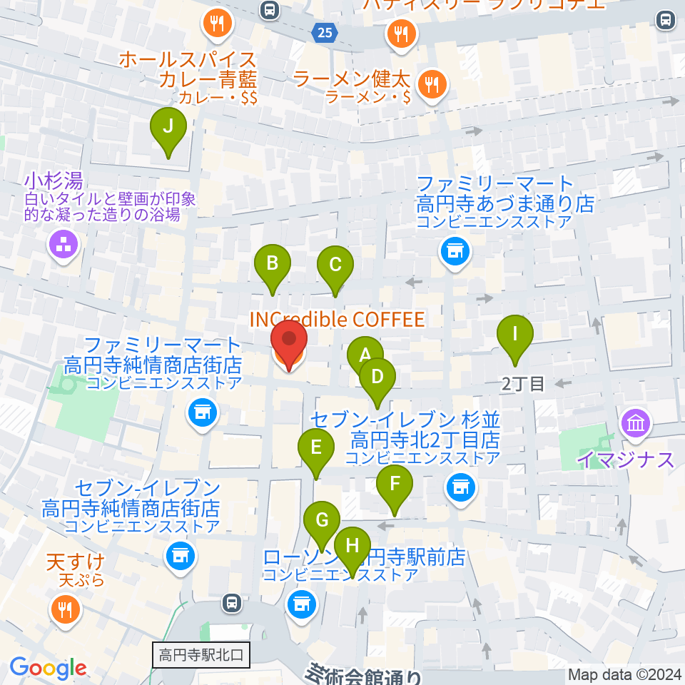 AVガレージ 中古楽器店周辺の駐車場・コインパーキング一覧地図