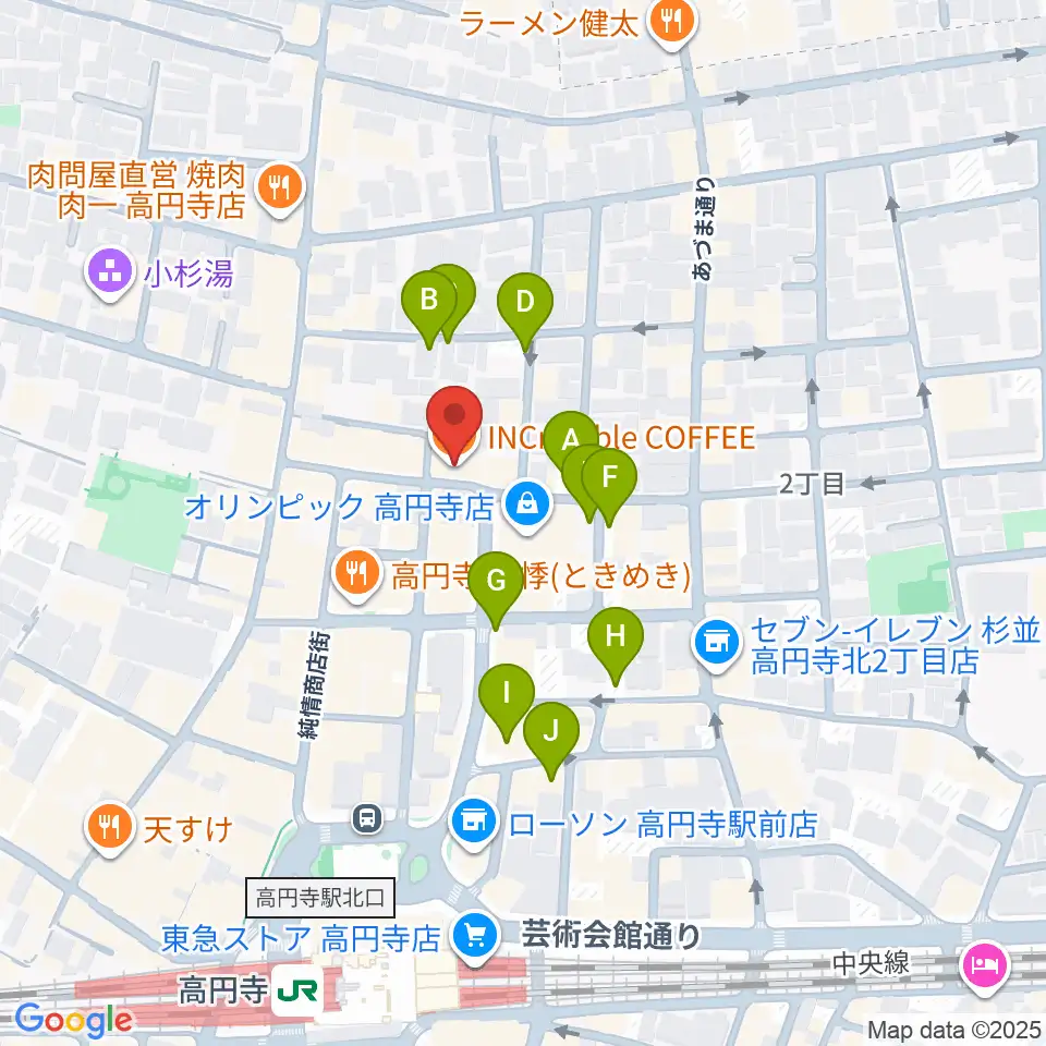 AVガレージ 中古楽器店周辺の駐車場・コインパーキング一覧地図