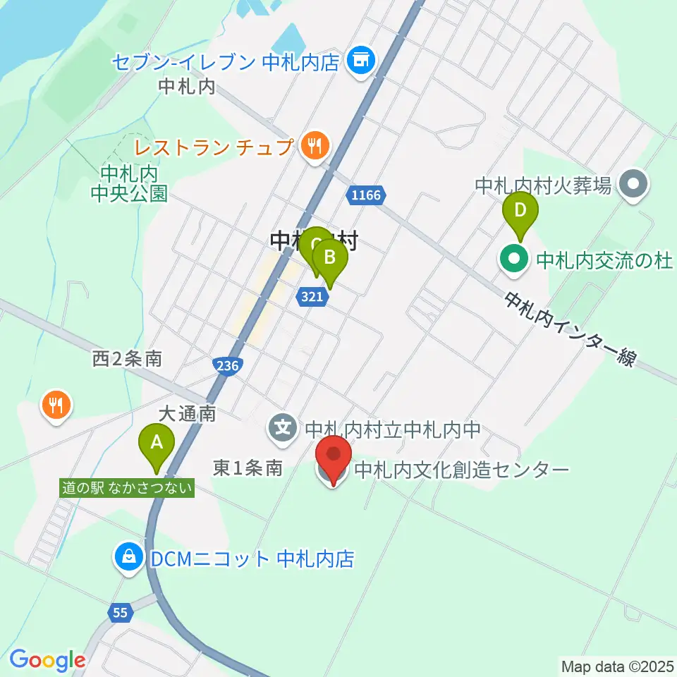 中札内文化創造センター ハーモニーホール周辺の駐車場・コインパーキング一覧地図