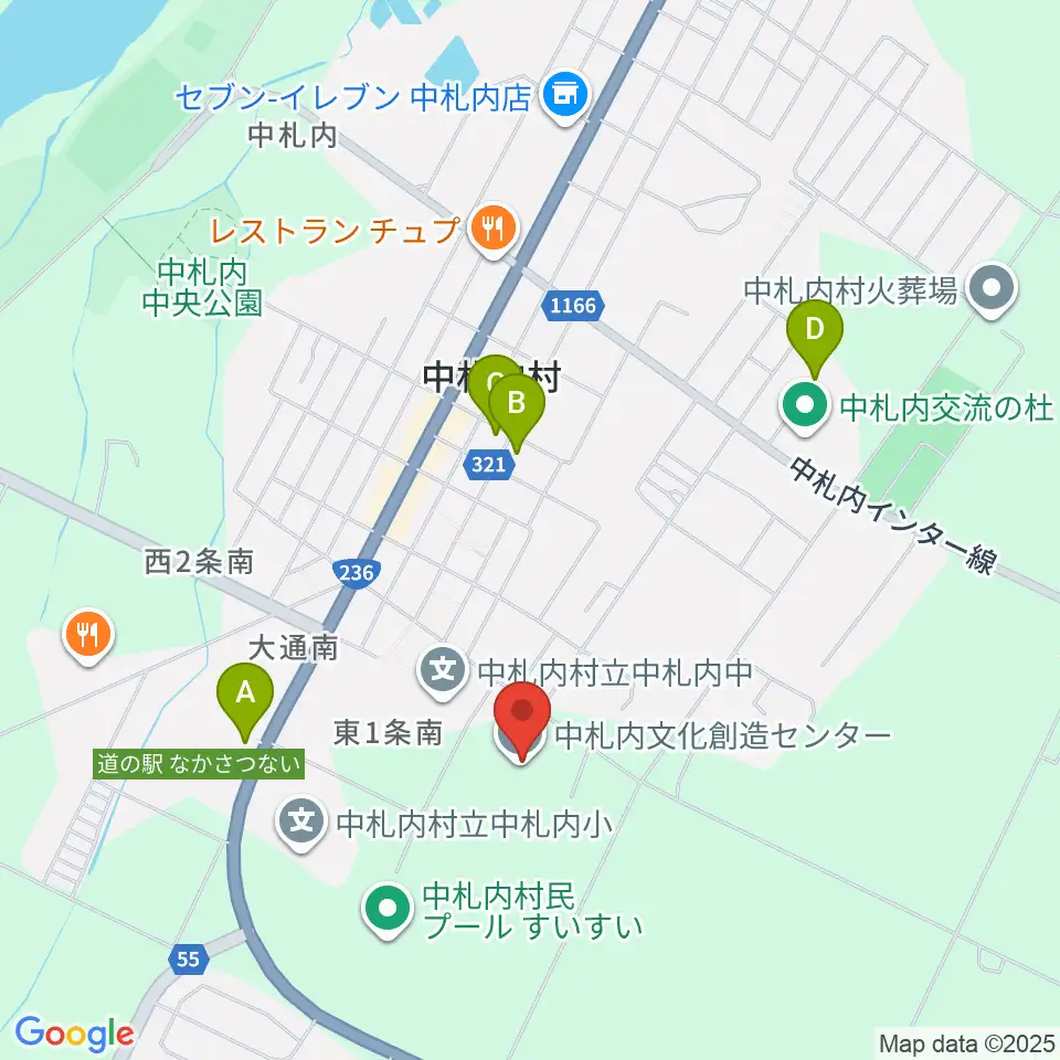 中札内文化創造センター ハーモニーホール周辺の駐車場・コインパーキング一覧地図