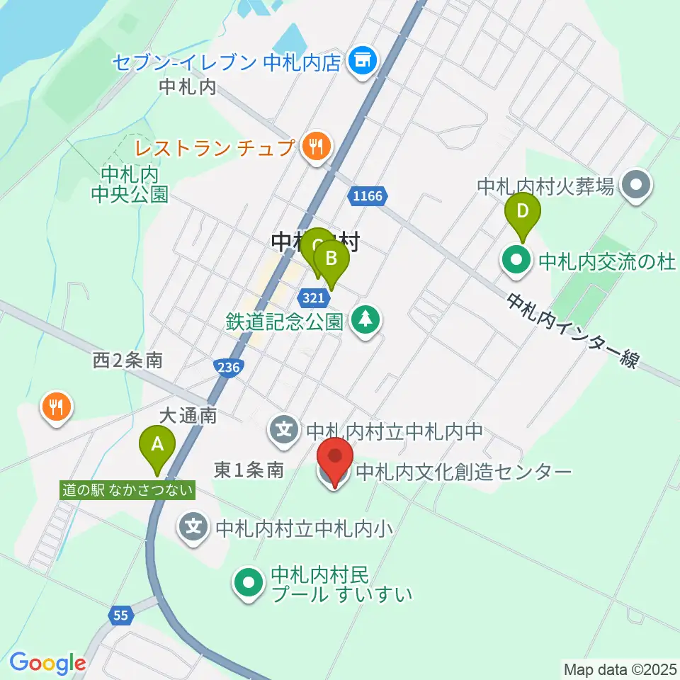 中札内文化創造センター ハーモニーホール周辺の駐車場・コインパーキング一覧地図