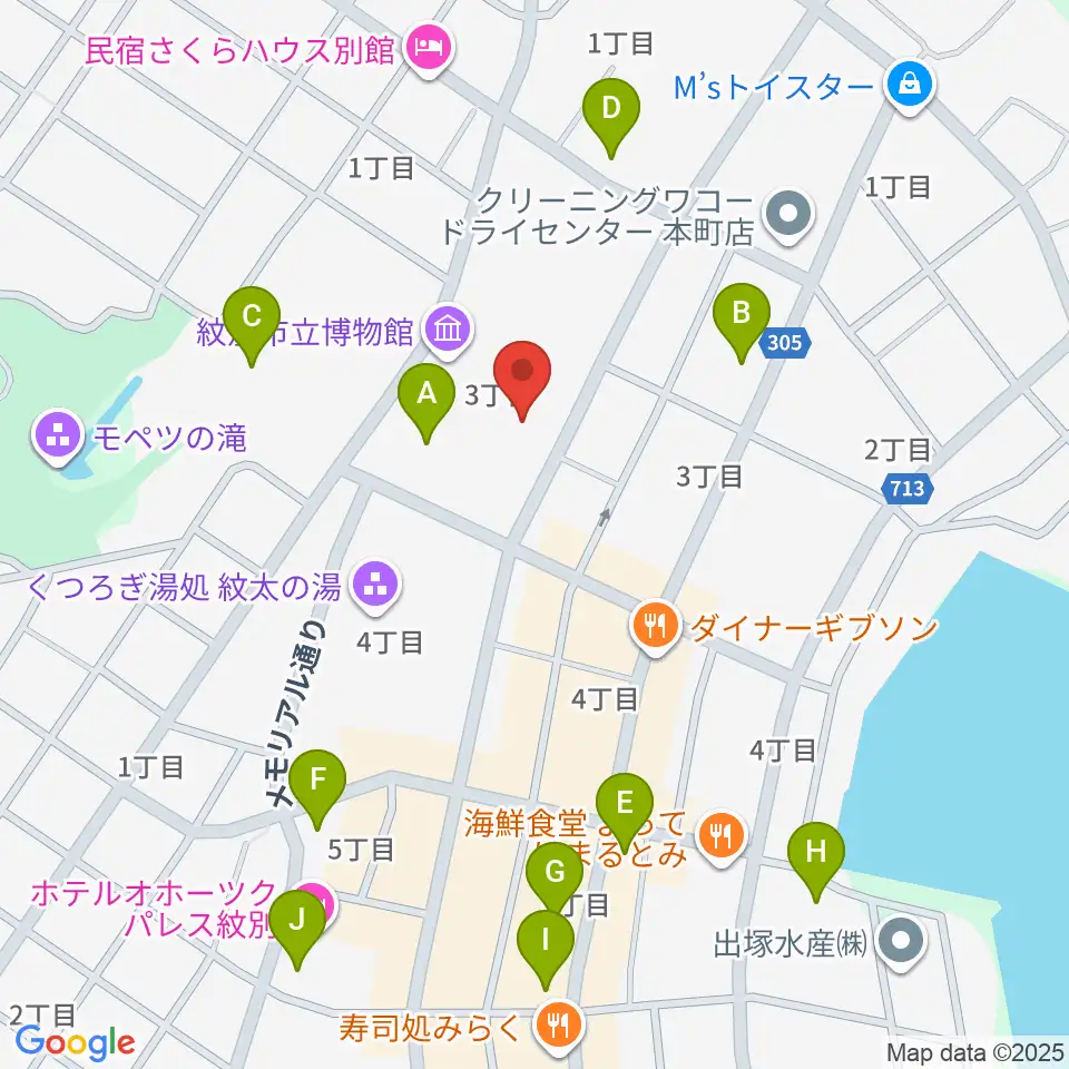 紋別市文化会館周辺の駐車場・コインパーキング一覧地図