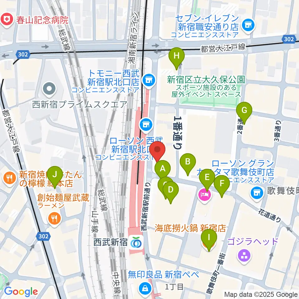 スタジオミュージックシティ周辺の駐車場・コインパーキング一覧地図