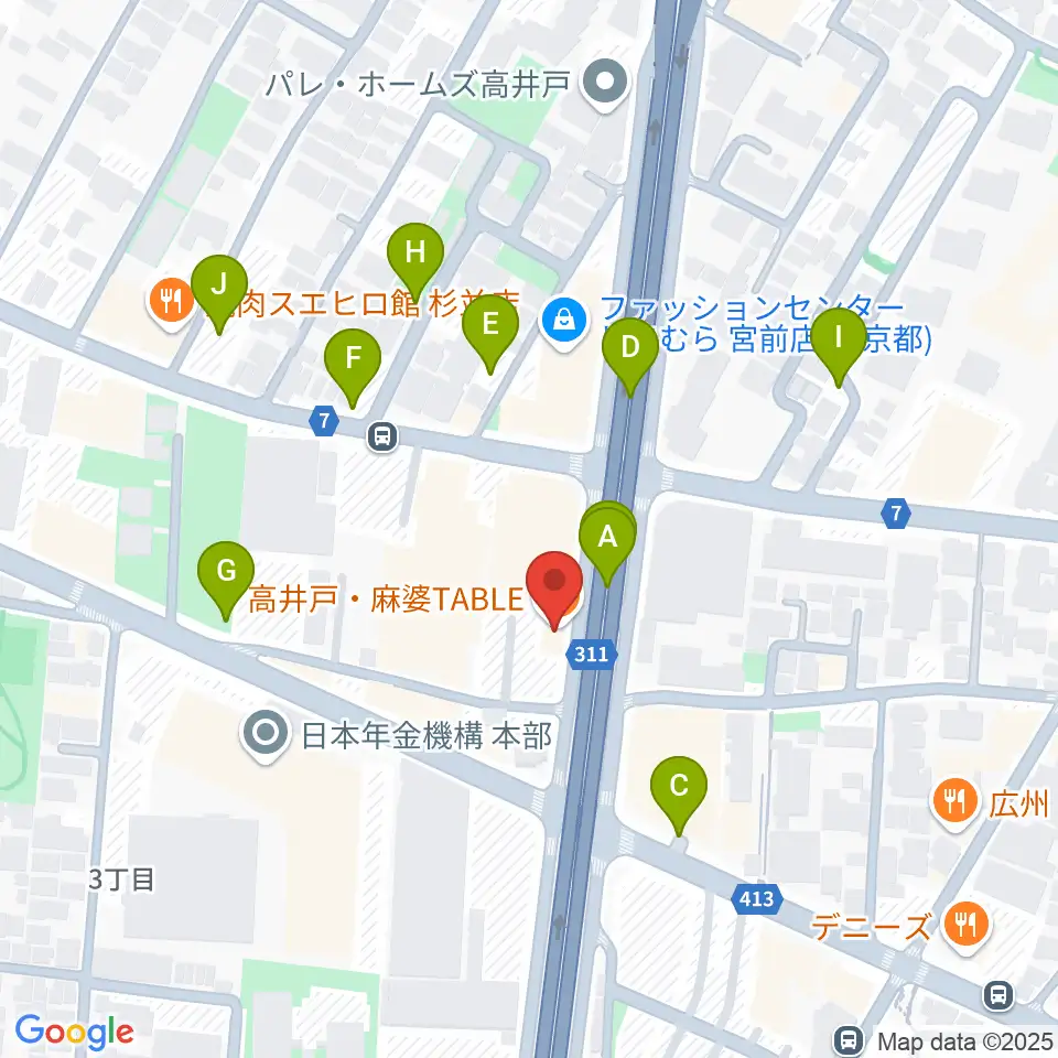 高井戸音楽スクール＆スタジオ周辺の駐車場・コインパーキング一覧地図