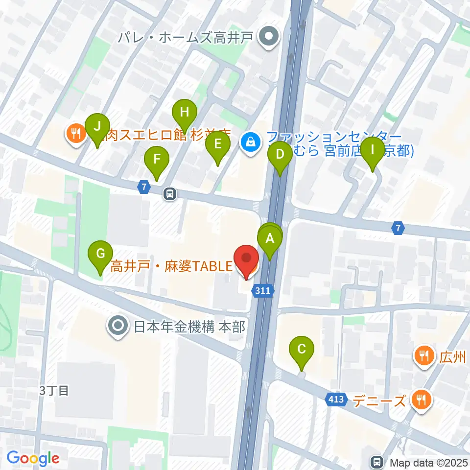 高井戸音楽スクール＆スタジオ周辺の駐車場・コインパーキング一覧地図