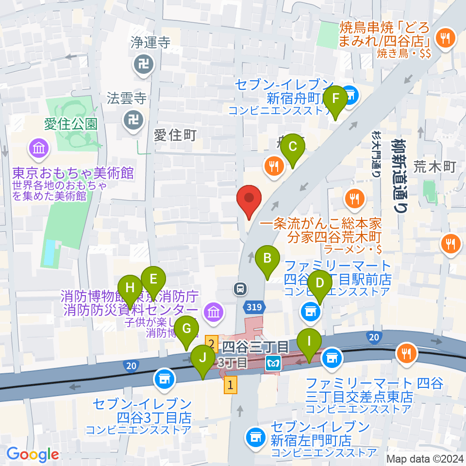 四谷ソケースロック周辺の駐車場・コインパーキング一覧地図