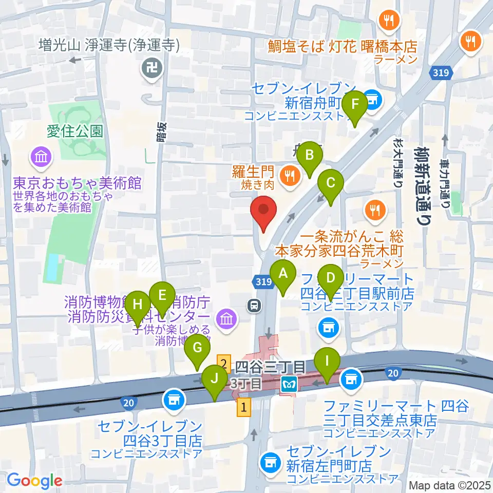 四谷ソケースロック周辺の駐車場・コインパーキング一覧地図