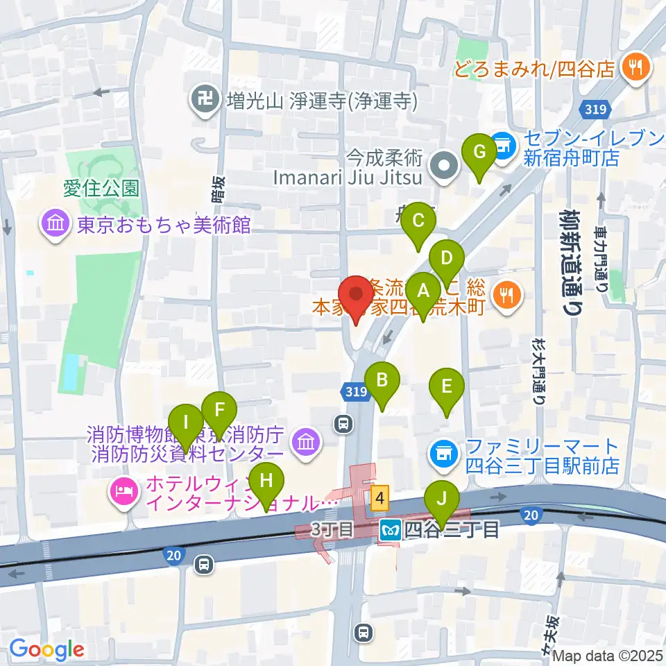 四谷ソケースロック周辺の駐車場・コインパーキング一覧地図