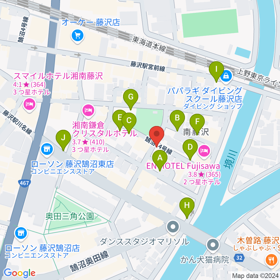 スタジオライトスタッフ周辺の駐車場・コインパーキング一覧地図