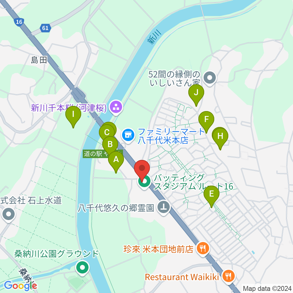 島村楽器ピアノショールーム八千代店周辺の駐車場・コインパーキング一覧地図