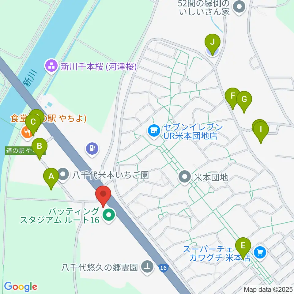 島村楽器ピアノショールーム八千代店周辺の駐車場・コインパーキング一覧地図