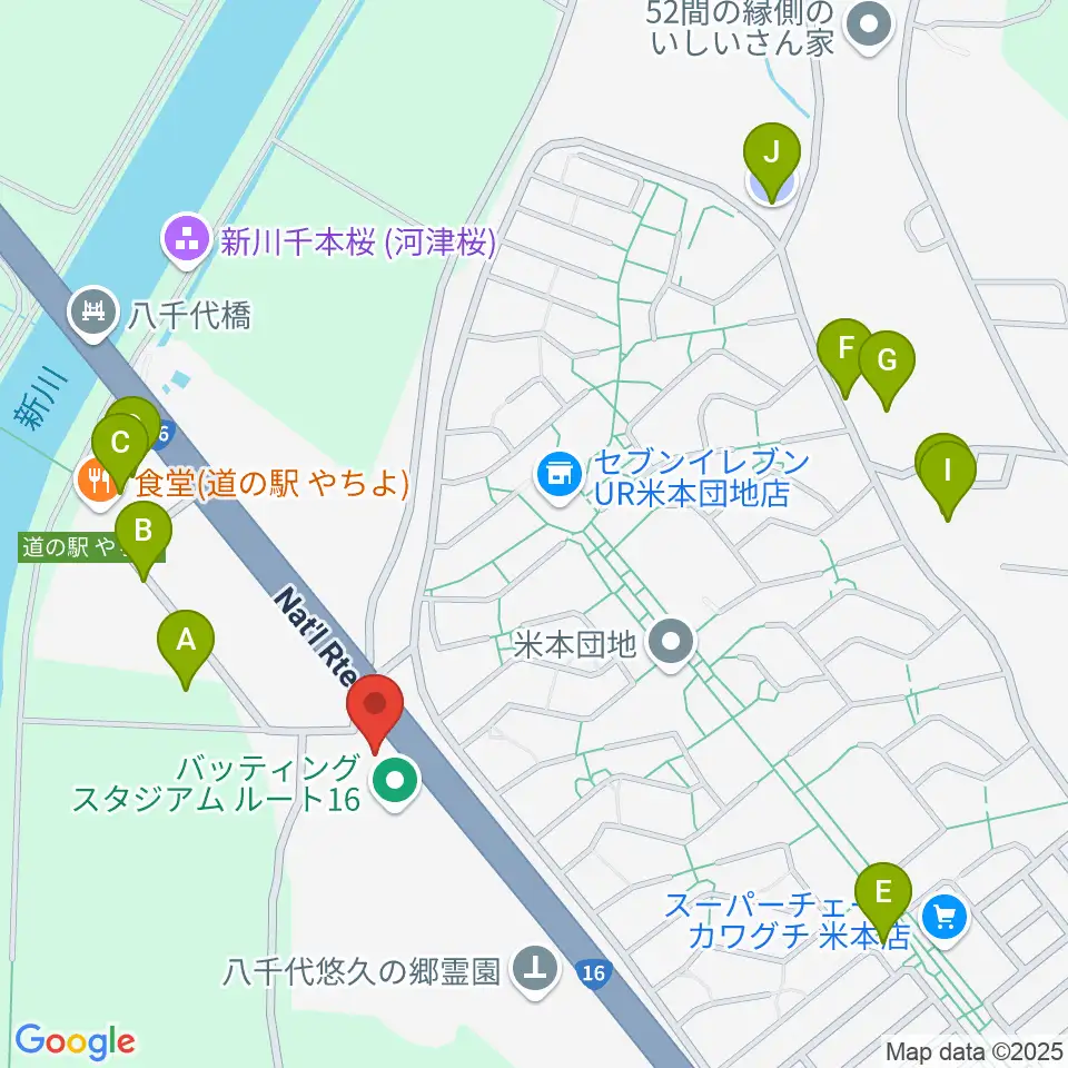島村楽器ピアノショールーム八千代店周辺の駐車場・コインパーキング一覧地図