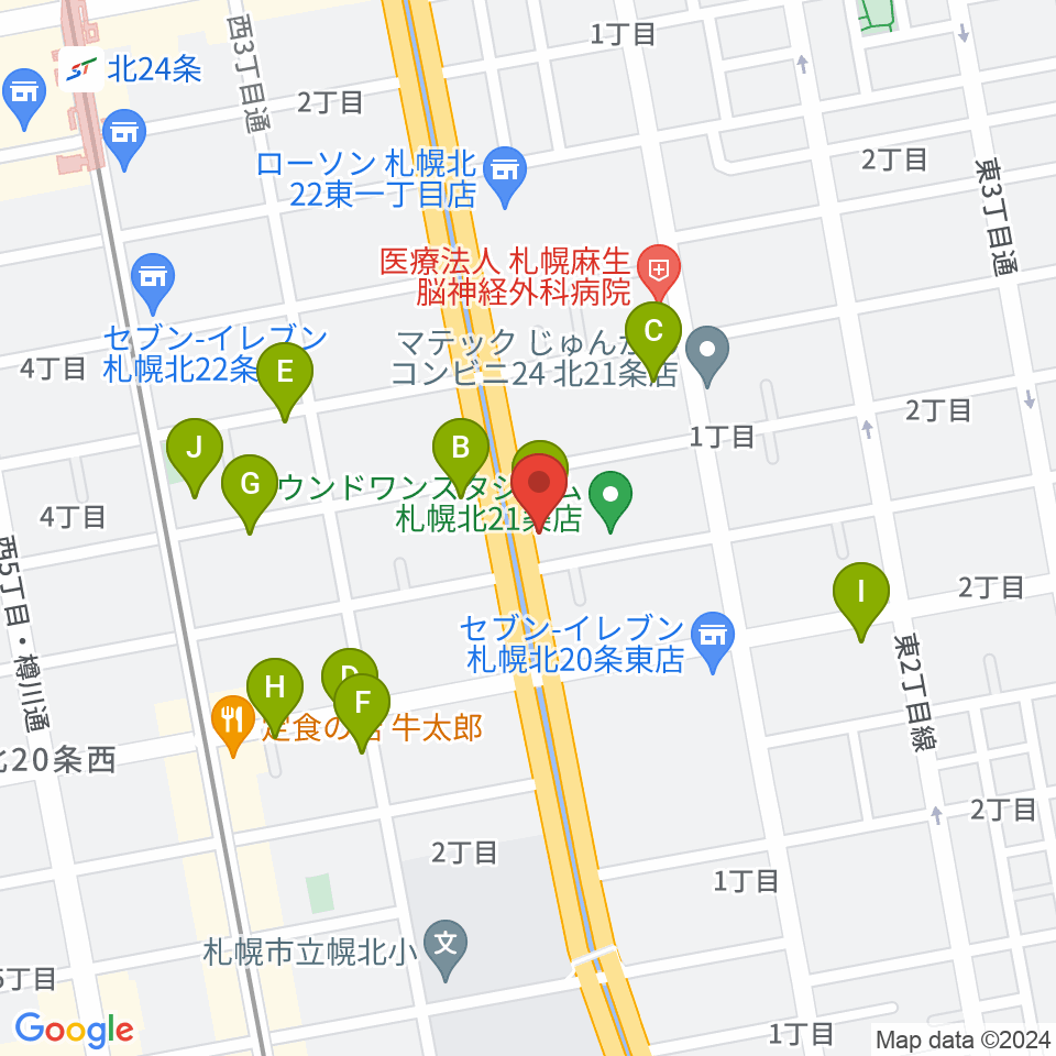 札幌スタジオミルク周辺の駐車場・コインパーキング一覧地図