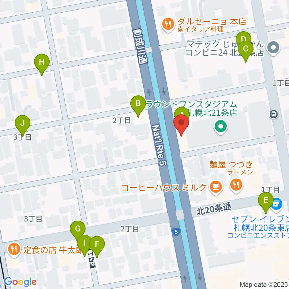 札幌スタジオミルク周辺の駐車場・コインパーキング一覧地図